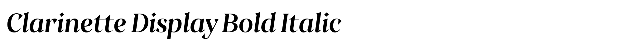 Clarinette Display Bold Italic image